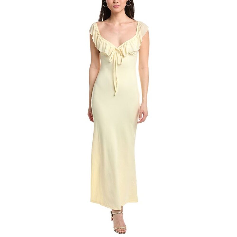 Ipponelli Womens  Sleeveless Maxi Dress, Yellow